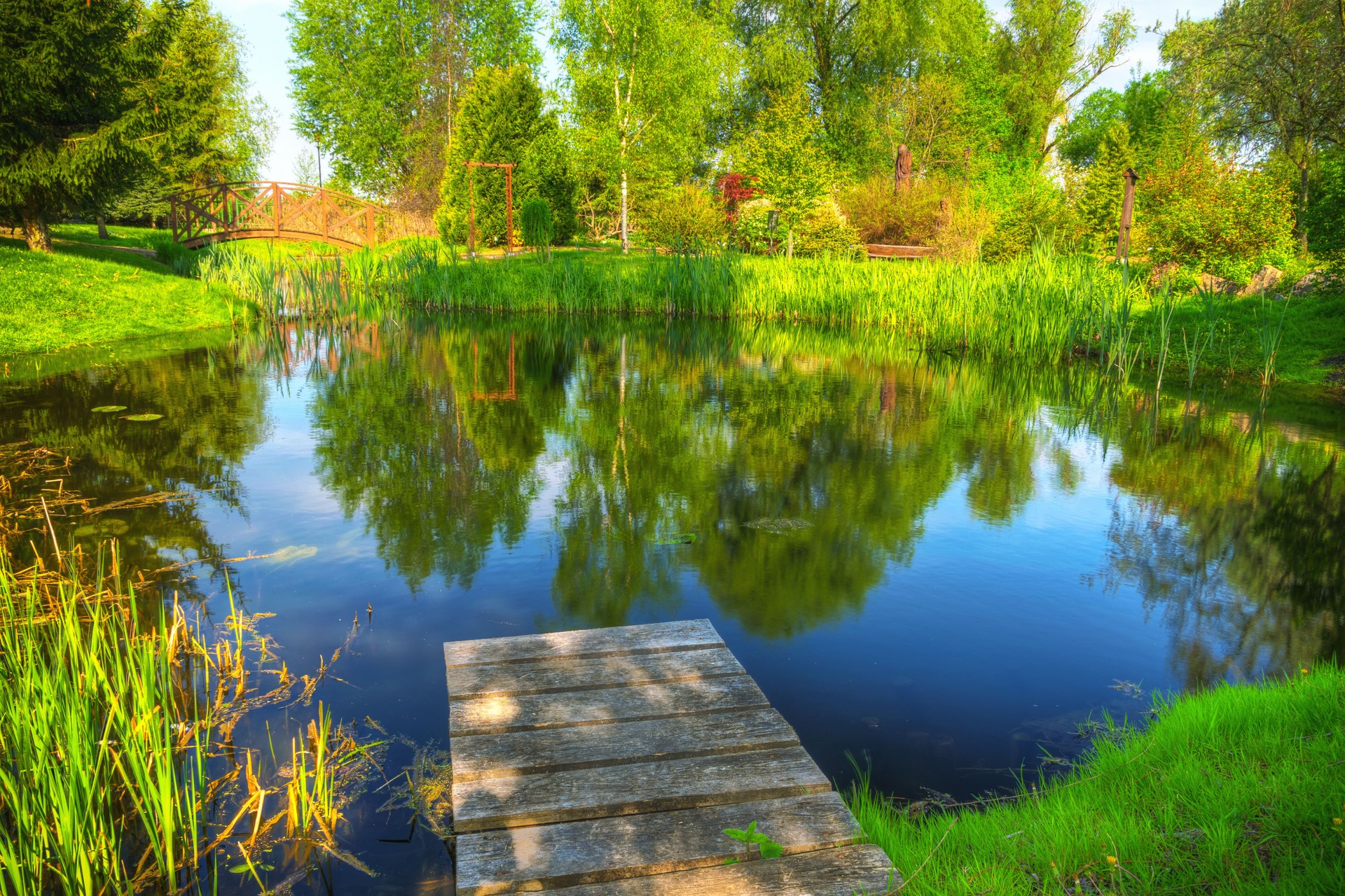 footbridge over the pond